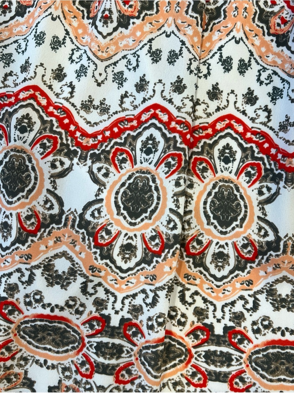Show Me Your Mumu Dress Small La Quinta Trapeze Mini Ikat Red Boho Summer Print - Picture 4 of 9